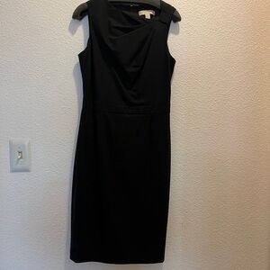 Banana Republic Black Sheath Midi Dress with Cowl Neck for Cocktail